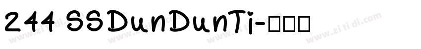244 SSDunDunTi字体转换